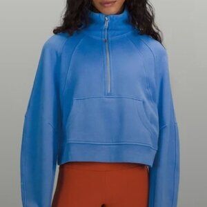 Scuba Oversized Funnel Neck Half Zip Blue Nile XL/XXL